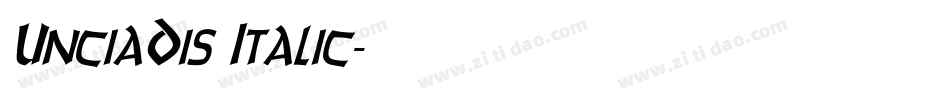 UnciaDis Italic字体转换